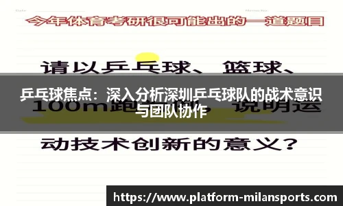乒乓球焦点:深入分析深圳乒乓球队的战术意识与团队协作