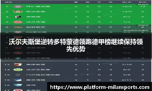 沃尔夫斯堡逆转多特蒙德领跑德甲榜继续保持领先优势